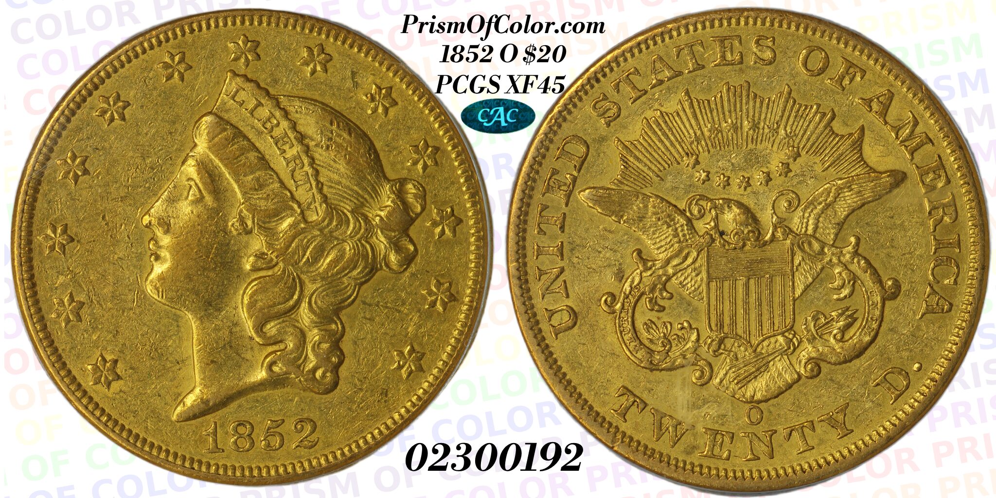 1852 O $20