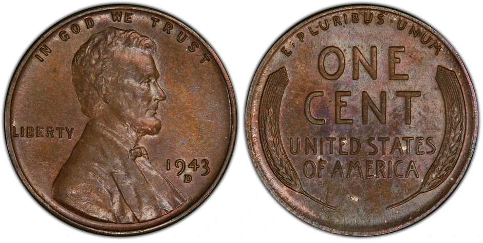 1943 D Bronze Lincoln Cent