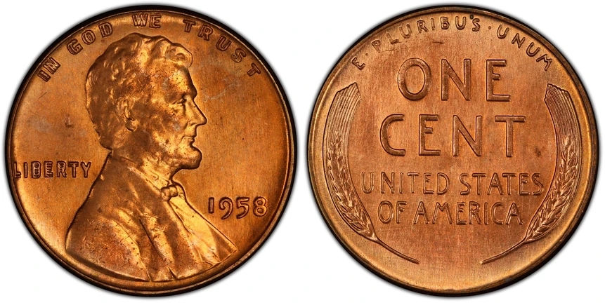 1958 P DDO Lincoln Cent
